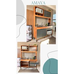 Cozinha Amaya Compacta Balcão Forno e Micro - 7