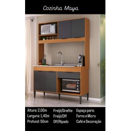 Cozinha Amaya Compacta Balcão Forno e Micro - 12