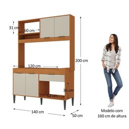 Cozinha Amaya Compacta Balcão Forno e Micro - 14