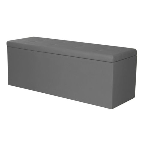 Calçadeira Recamier Baú King 1,95m Berlim Corano - Pallazio Cinza