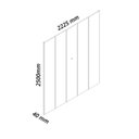 Ver imagem 3 de Painel para TV até 90 Polegadas 100% MDF 222,5cmx250cm Realce Bege Off White