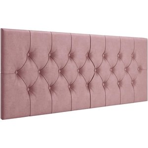 Cabeceira Painel Estofada Dubai Deluxe Casal Rose 1,60m - Pc Móveis