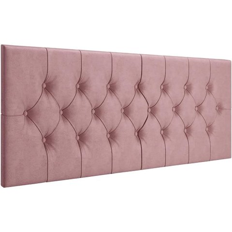 Cabeceira Painel Estofada Dubai Deluxe Casal Rose 1,60m - Pc Móveis