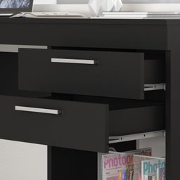Kit 4 Peças com Mesa para Escritório em L 1, Escrivaninha, Armário Multiuso Aberto e Armário Fechado - 9