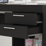 Kit 4 Peças com Mesa para Escritório em L 1, Escrivaninha, Armário Multiuso Aberto e Armário Fechado - 9