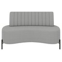 Ver imagem 5 de Sofá 2 Lugares 135cm Pés Aço Preto Tamar K04 Bouclê Cinza - Mpozenato