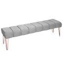 Ver imagem 5 de Recamier Estofada Casal Queen Luxo Veludo Cinza Ateliê do Conforto Recamier Casal Queen Estofada Lux