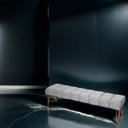 Ver imagem 2 de Recamier Estofada Casal Queen Luxo Veludo Cinza Ateliê do Conforto Recamier Casal Queen Estofada Lux