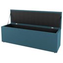Ver imagem 5 de Cabeceira E Baú Cama Box Solteiro Grace 90cm Suede Turquesa
