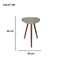 Ver imagem 2 de Conjunto de Mesa Lateral Pé Palito Triângulo Cinza