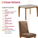 Ver imagem 7 de Mesa de Jantar Liz 120 cm Tampo MDF Vidro Canto Copo com 4 Cadeiras Carolina