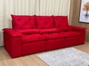 Ver imagem 5 de Sofá 4 e 5 Lugares Retrátil e Reclinável 2,90 Metros Alpoim Estofados Vermelho 203 Athenas