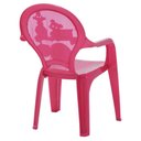 Ver imagem 7 de Jogo 6 Cadeiras Plásticas Infantil Rosa Estampado Tramontina Catty Escola Creche Sentar