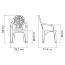 Ver imagem 3 de Jogo 6 Cadeiras Plásticas Infantil Rosa Estampado Tramontina Catty Escola Creche Sentar