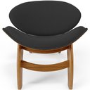 Ver imagem 3 de Kit 2 Poltronas Decorativa Orgânica Sala Living Kadosh L02 Suede Preto - Lyam Decor