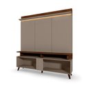 Ver imagem 4 de Estante Home para TV 70 Polegadas 191,2x180cm Petropolis 1.8 Grigio e Canela