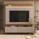 Ver imagem 1 de Estante Home para TV 70 Polegadas 191,2x180cm Petropolis 1.8 Grigio e Canela