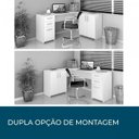 Ver imagem 4 de Conjunto 2 Peças com Mesa para Escritório em L e Armário Multiuso Alto Aberto Espresso Móveis Nogal Trend Marrom