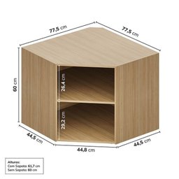 Guarda Roupa 13 Módulos 16 Portas 6 Gavetas Frame Cabecasa MadeiraMadeira   - 12