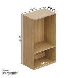 Guarda Roupa 13 Módulos 16 Portas 6 Gavetas Frame Cabecasa MadeiraMadeira   - 11