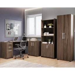 Mesa de Escritório em L 2 Gavetas 3 Portas Office Nt 2005  - 10
