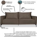 Ver imagem 3 de Sofa Living 3 Lugares Nori 200cm Veludo Deluxe 2231 Ezz