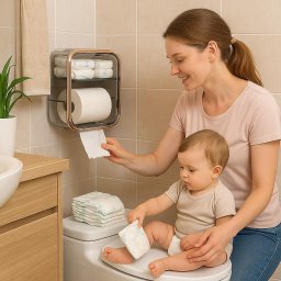 Suporte Porta Papel Higiênico sem Furo Organizaçãodesign Moderno e Praticidade para Seu Banheiro - 2
