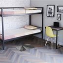 Ver imagem 1 de Conjunto para Quarto 1 Beliche e 1 Escrivaninha 90x60cm Preto/Fosco