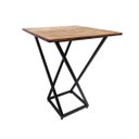 Ver imagem 4 de Mesa em Madeira Pinus c/ Base de Metalon + 4 Banquetas de Metalon e Madeira