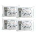 Ver imagem 1 de Kit 4 Travesseiro Pluma Ganso Confortável Antiacaro 70x50cm