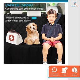 Capa Pet Protetora De Banco Traseiro Impermeável com Zíper e Cinto de Segurança - 4
