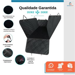 Capa Pet Protetora De Banco Traseiro Impermeável com Zíper e Cinto de Segurança - 7