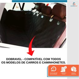 Capa Pet Protetora De Banco Traseiro Impermeável com Zíper e Cinto de Segurança - 10
