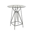Ver imagem 4 de Jogo Mesa Bistrô Eames Vidro 60Cm 2 Banquetas Vermelha Base Ferro Preto - Cor: Branco