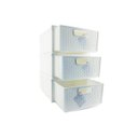 Ver imagem 1 de Kit 3 Gaveteiro Modular Empalhável Organizador Multiuso Rattan Plástico Resistente 1 Unidade Cor:Bra