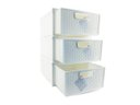 Ver imagem 1 de Kit 3 Gaveteiro Modular Empalhável Organizador Multiuso Rattan Plástico Resistente 1 Unidade Cor:Bra