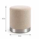Ver imagem 2 de Puff Rodapé Prata, Cor Palha Boucle - Let Móveis