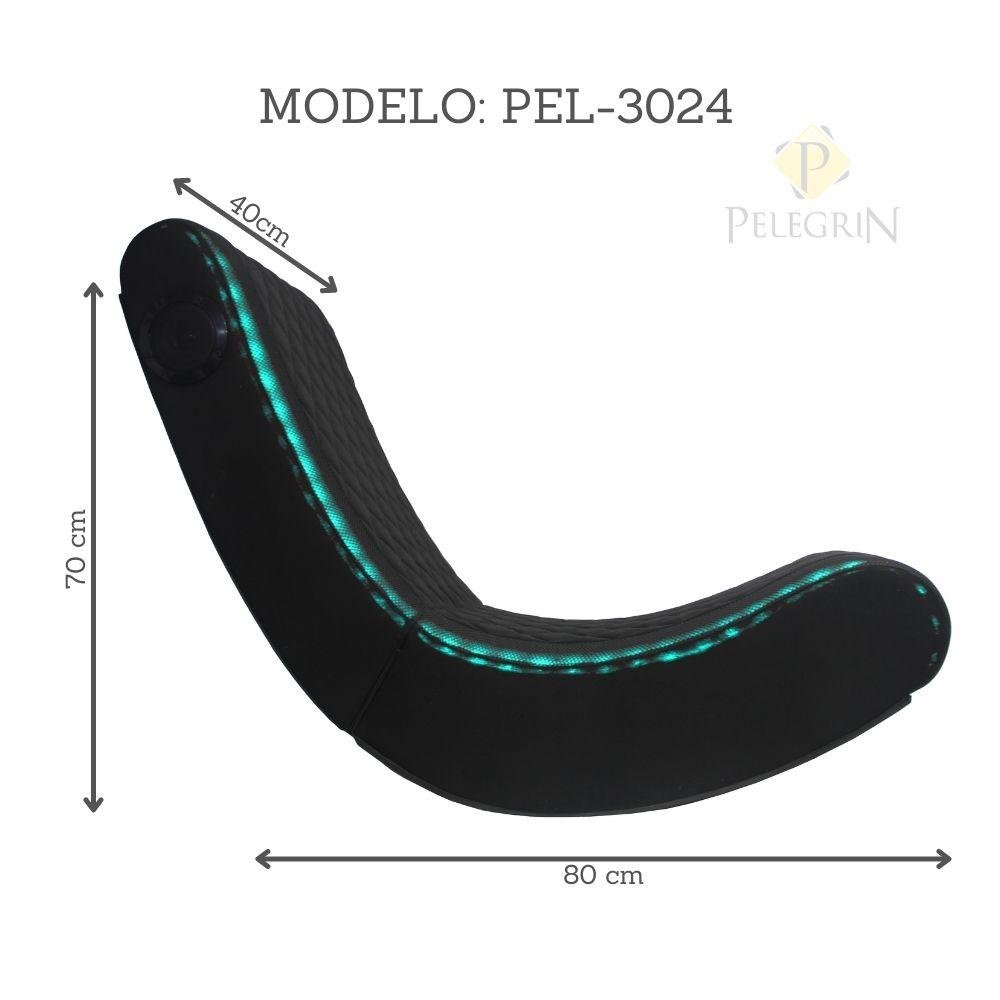 Cadeira Gamer de Balanço Pelegrin PEL-3024 Preta com Led e Auto-falante Bluetooth - 6