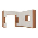 Ver imagem 2 de Guarda Roupa Planejado 13 Portas 3 Gavetas 8 Peças Hera CabeCasa MadeiraOriginals Louro/Algodão