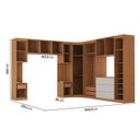 Ver imagem 3 de Guarda Roupa Planejado 13 Portas 3 Gavetas 8 Peças Hera CabeCasa MadeiraOriginals Louro/Algodão