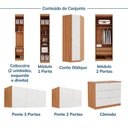 Ver imagem 5 de Guarda Roupa Planejado 13 Portas 3 Gavetas 8 Peças Hera CabeCasa MadeiraOriginals Louro/Algodão