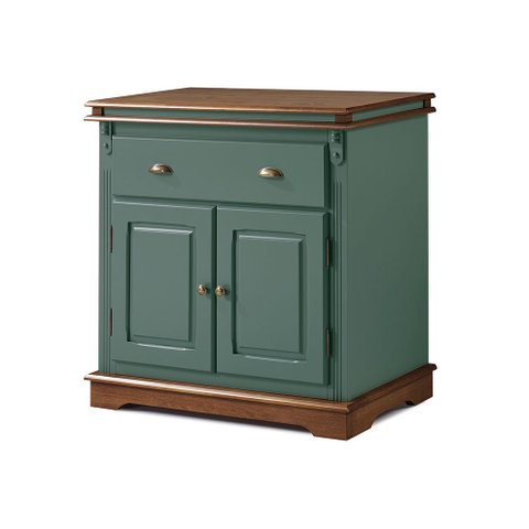 Balcão Buffet 2 Portas 1 Gavetas Manchester 2000 Linz Móveis - Verde Musgo/Imbuia