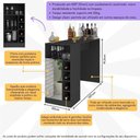 Ver imagem 6 de Bar Bancada com Adega 1 Porta E espelho Multimóveis Mp1090 Preto