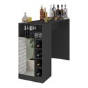 Ver imagem 2 de Bar Bancada com Adega 1 Porta E espelho Multimóveis Mp1090 Preto