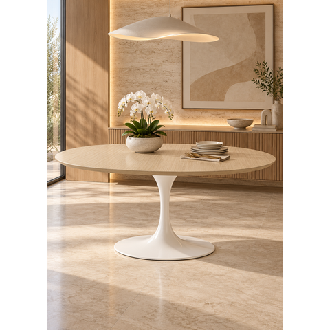 Mesa de Jantar Saarinen Oval 120x80cm - Bamboo Reserva