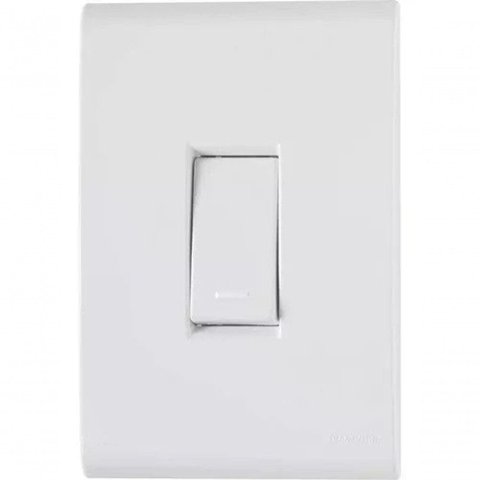 Kit Placa 4x2+ 1 Interruptor Simples 10a-250v Branco 5 Unidades