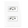 Conjunto 2 tomadas 2 Pólos 20A 250V ~ com Placa 4x2 Inova Pro Alumbra - 1