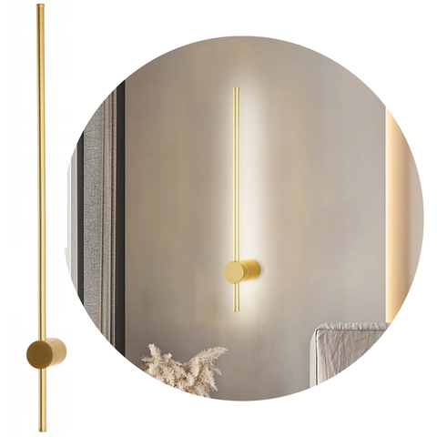 Luminária Arandela 80cm Parede 360° Led 3x1 Barra Luz Indireta Gimpo Kjbd-171-gold