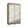 Guarda Roupa Solteiro Lion 02 Portas de Correr Nature Off White Móveis Leão - 1
