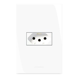 Conjunto 1 Tomada 2 Pólos+Terra 20A 250V com placa 4x2 Inova Pro Alumbra
